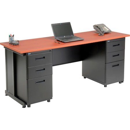 Interion By Global Industrial Office Desk Kit, 24 in D X 30 in H, 72 in W X 670076CH